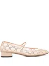 Gucci Women Crystal Embellished Ballets In Pink