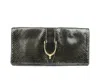 Gucci Women's Dark Green Python Large Soft Stirrup Clutch Bag In Dark Green