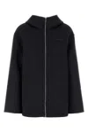 Gucci Wool Blend Jacket With Hood And Pockets