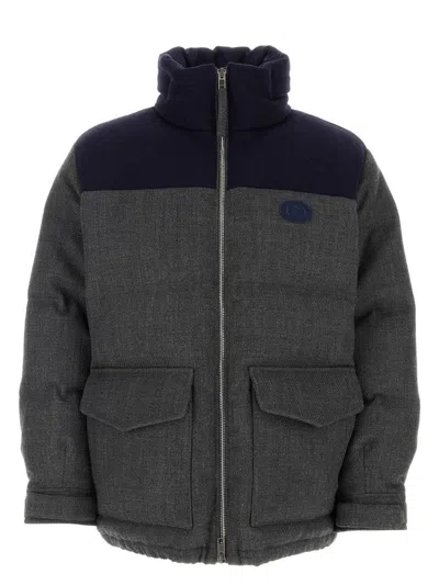 GUCCI WOMEN'S DARK WOOL BLEND DOWN JACKET