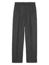 Gucci Dark Grey Wool Blend Pant In Gray