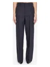 Gucci Women's Dark Wool Wide Trousers