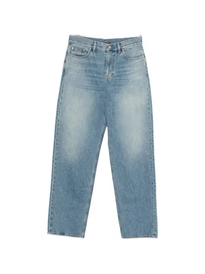 Gucci Women Denim Cotton Jeans In Blue