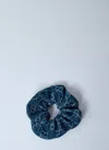 Gucci Logo-motif Denim Scrunchie In Blue