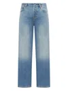 Gucci Straight Cut Denim Trousers In Blue
