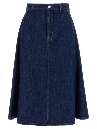 Gucci Mid-lenght Skirt In Blue