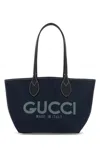 Gucci Women Denim Totissima Reversibile Shopping Bag In Neutral