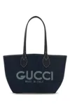 Gucci Women Denim Totissima Reversibile Shopping Bag In Blue
