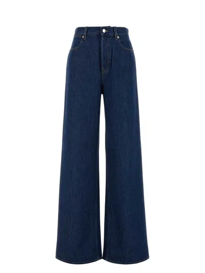 GUCCI WOMEN'S DENIM WIDE-LEG JEANS