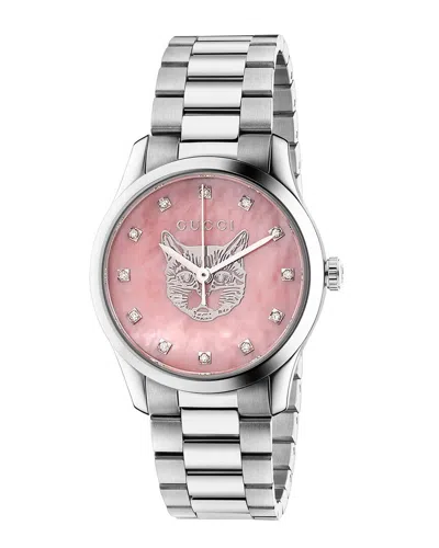 Gucci Women's Diamond G-timeless Watch In Metallic