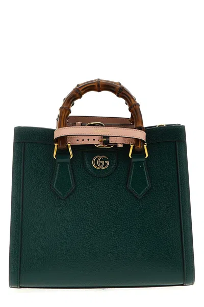 Gucci Diana Small Leather Handbag In Green