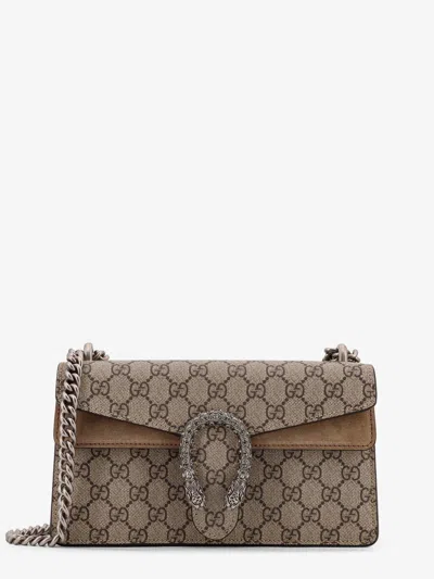 GUCCI GUCCI WOMEN DIONYSUS MEDIUM SUPREME GG FABRIC AND SUEDE SHOULDER BAG