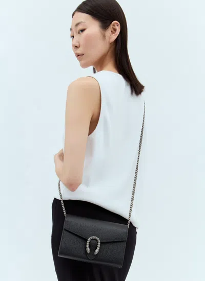 Gucci Women Dionysus Mini Chain Wallet Bag In Black