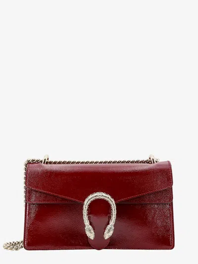 Gucci Women Dionysus Patent Leather Shoulder Bag In Red