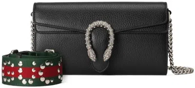 Gucci Women's Dionysus Raffia/canvas Bag In Blck,vrv