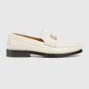 Gucci Double G Leather Loafers In White