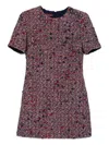 Gucci Textured Wool Dress Featuring Signature Buttons In Multi