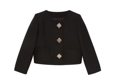 Pre-owned Gucci Women's Dry Wool Jacket In Black