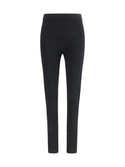 Gucci Women Elastic Gg Jacquard Leggings In Black