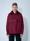 Gucci Women Embossed Bomber Sweatshirt In Burgundy