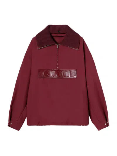 GUCCI GUCCI WOMEN EMBOSSED GABARDINE BOMBER