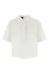 Gucci Shirt With Embossed Logo In White