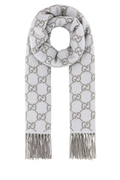 Gucci Women Embroidered Cashmere Reversible Scarf In Multi