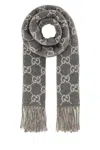 Gucci Women Embroidered Cashmere Reversible Scarf In Multi