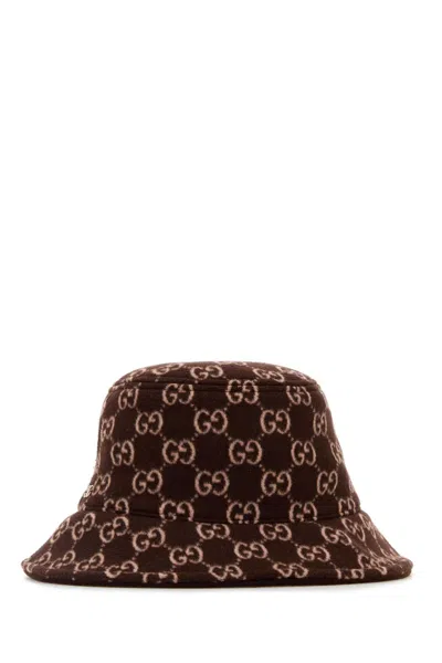 Gucci Women Embroidered Wool Blend Bucket Hat In Multi