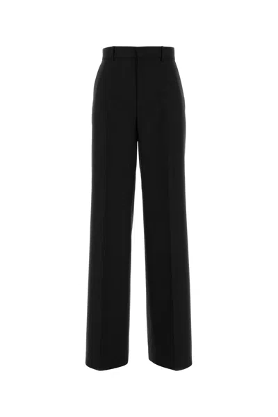 Gucci Women Embroidered Wool Pant In Black