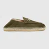 Gucci Women's Espadrille With Horsebit In Green