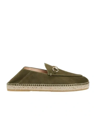 Gucci Women's Espadrille With Horsebit In Green