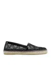 Gucci Women Espadrilles With Gg Crystals In Black