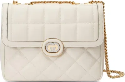 Gucci Women's Exquisite Off-white Leather Bag In Myst.white