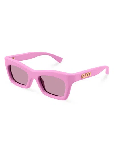 Gucci Women's Fashion Show Ancora 50mm Cat-eye Sunglasses In Pink