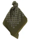 Gucci Two-tone Square Scarf Accessory In Green