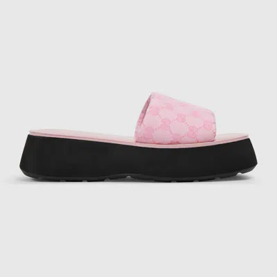 Gucci Women's Flatform Slide Sandal In Multi