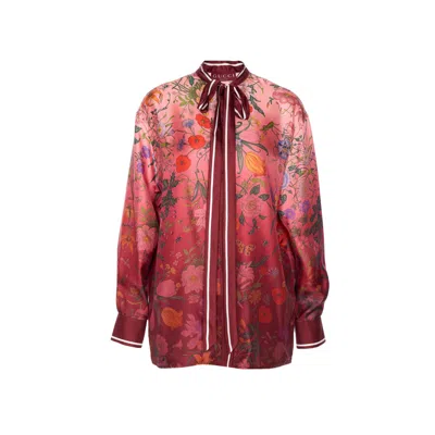 GUCCI GUCCI WOMEN FLORA GUCCI PRINT SHIRT
