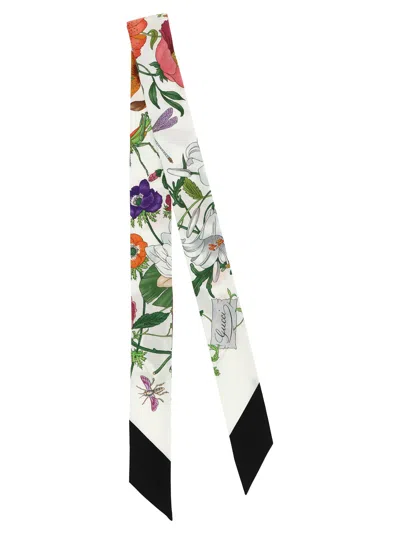 Gucci Floral Print Silk Bandeau In Multi