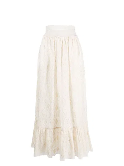 Gucci Women's Floral Broderie Anglaise Skirt