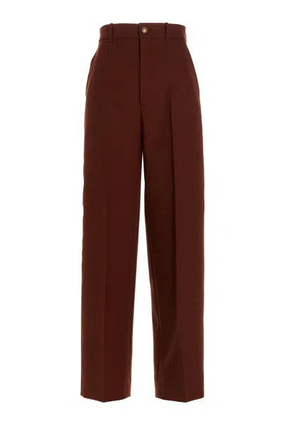 Gucci Women Fluid' Trousers In Brown