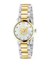Gucci Unisex G-timeless Two-tone Stainless Steel Bracelet Watch 38mm In Metallic