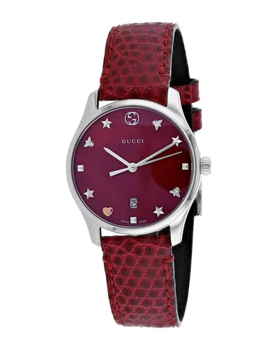 Gucci Women's G-timeless Watch In Brown