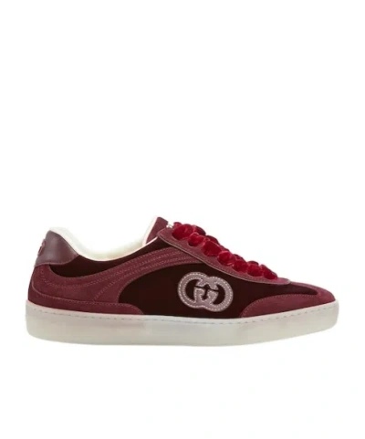Gucci Women's G75 Sneaker In Burgundy