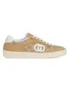 Gucci Beige G75 Sneaker In Suede And Gg Fabric Women In Neutral