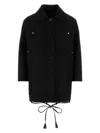 Gucci Gabardine Jacket With Collared Neck And Drawstring Hem