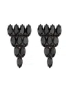 Gucci Modern Multi-stone Geometric Earrings In Black