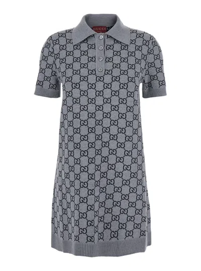 Gucci Women Gg Allove Mini Dress In Gray