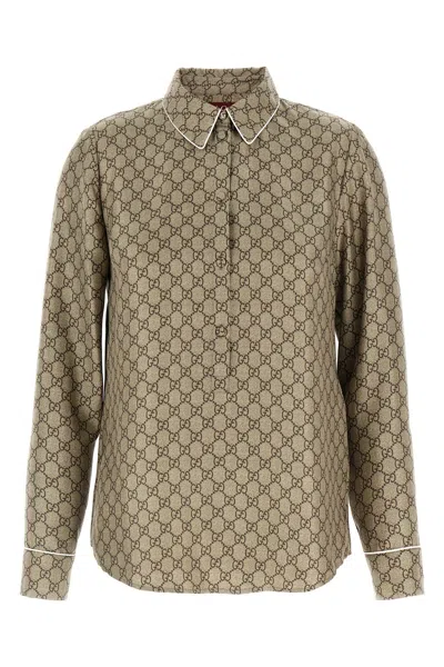 Gucci Women Gg Blouse In Cream