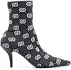 Shop Gucci Women's Gg Bootie In Blck,g.wht